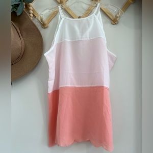 Color Block Halter Neck Tank Top